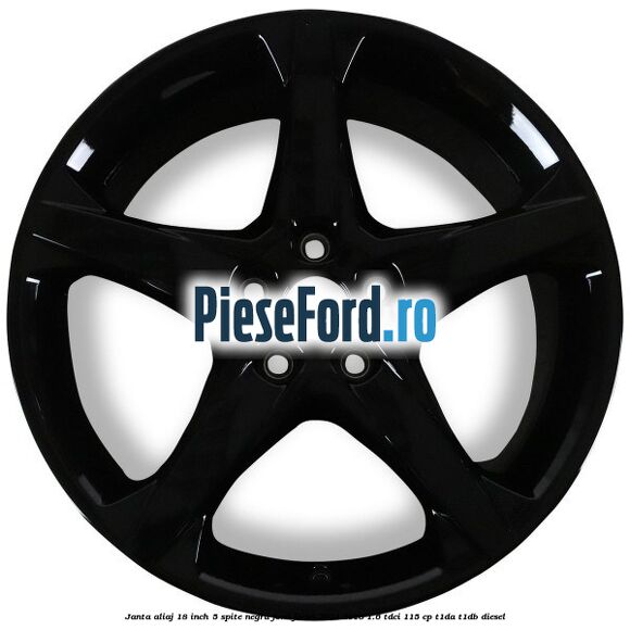 Janta aliaj 18 inch, 5 spite Negru Ford Focus 2014-2018 1.6 TDCi 115 cp Janta aliaj 18 inch, 5 spite Negru Ford Focus 2014-2018 1.6 TDCi 115 cp T1DA, T1DB diesel