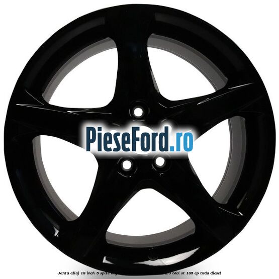 Janta aliaj 18 inch, 5 spite Negru Ford Focus 2014-2018 2.0 TDCi ST 185 cp T8DA diesel