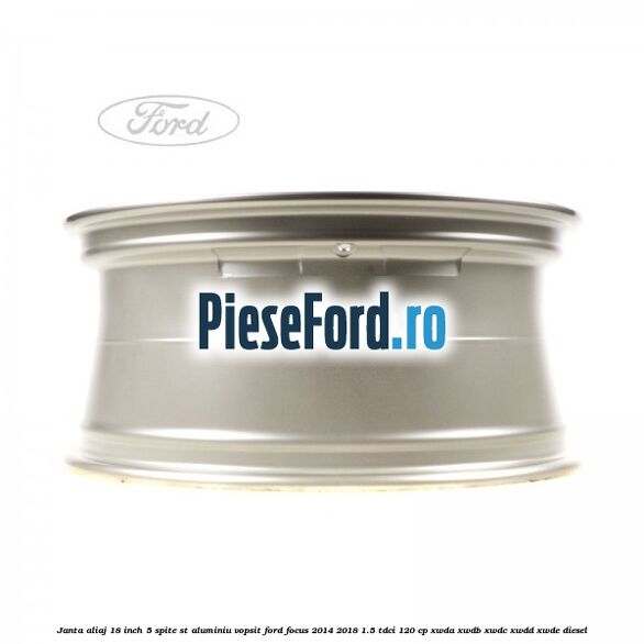 Janta aliaj 18 inch, 5 spite ST aluminiu vopsit Ford Focus 2014-2018 1.5 TDCi 120 cp XWDA, XWDB, XWDC, XWDD, XWDE diesel