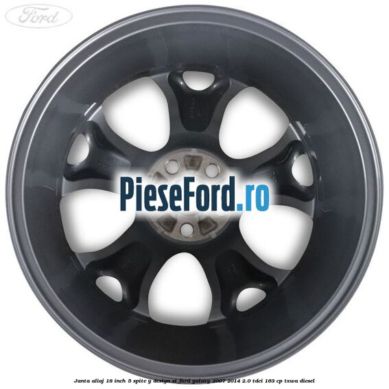 Janta aliaj 18 inch, 5 spite, Y design ST Ford Galaxy 2007-2014 2.0 TDCi 163 cp TXWA diesel