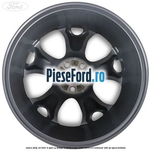 Janta aliaj 18 inch, 5 spite, Y design ST Ford S-Max 2007-2014 2.0 EcoBoost 240 cp TPWA benzina
