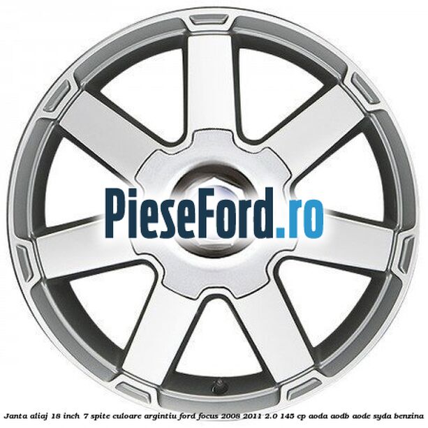Janta aliaj 18 inch, 7 spite, culoare Argintiu Ford Focus 2008-2011 2.0 145 cp AODA, AODB, AODE, SYDA benzina