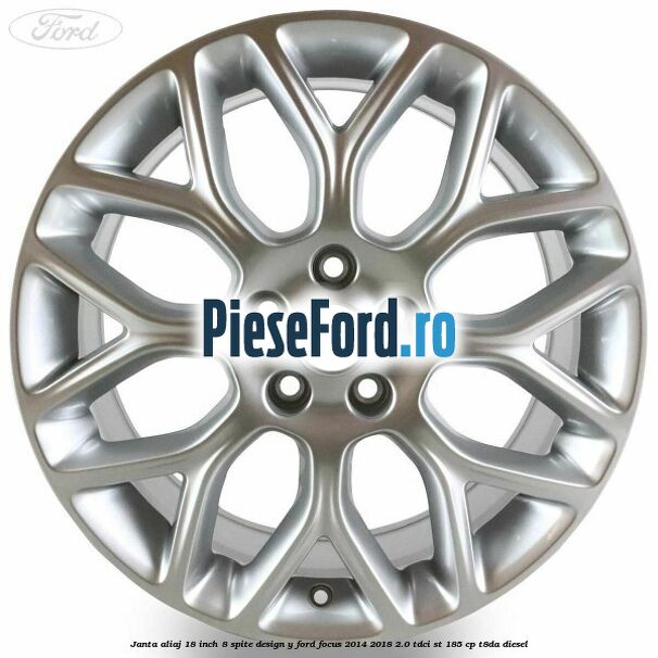 Janta aliaj 18 inch, 8 spite design Y Ford Focus 2014-2018 2.0 TDCi ST 185 cp T8DA diesel