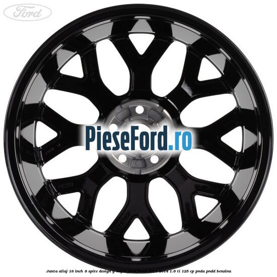 Janta aliaj 18 inch, 8 spite design Y negru Ford Focus 2011-2014 1.6 Ti 125 cp PNDA, PNDD benzina