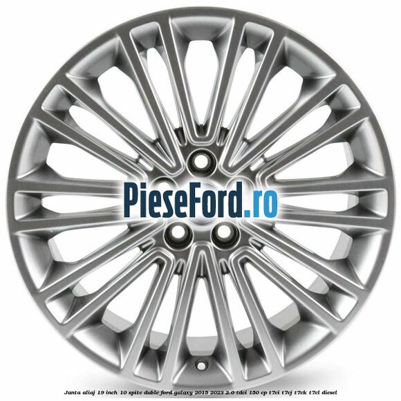 Janta aliaj 19 inch, 10 spite duble Ford Galaxy 2015-2023 2.0 TDCi 150 cp T7CI, T7CJ, T7CK, T7CL diesel