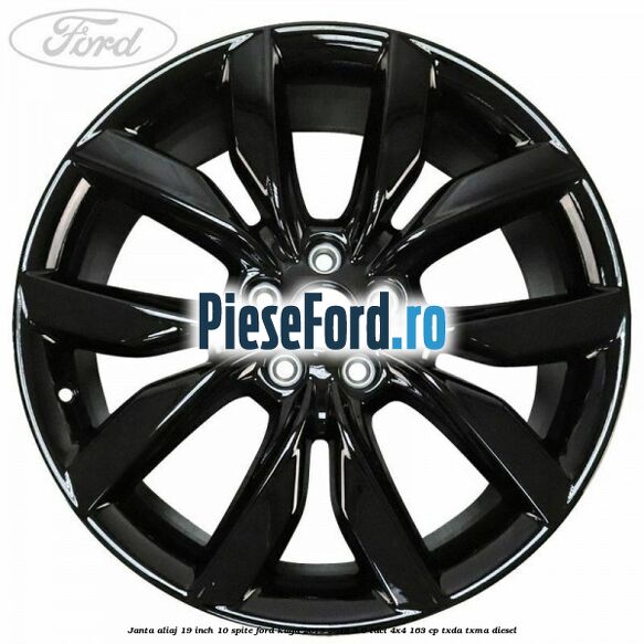 Janta aliaj 19 inch 10 spite Ford Kuga 2013-2016 2.0 TDCi 4x4 163 cp TXDA, TXMA diesel