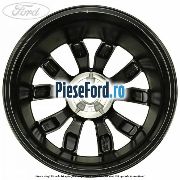 Janta aliaj 19 inch 10 spite Ford Kuga 2013-2016 2.0 TDCi 4x4 163 cp TXDA, TXMA diesel