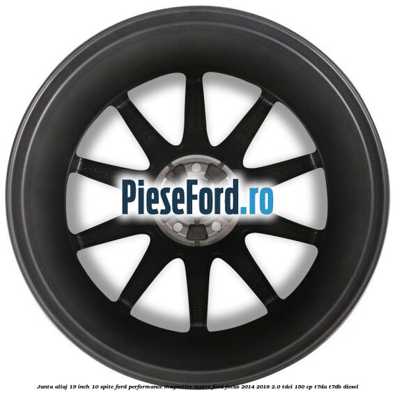 Janta aliaj 19 inch, 10 spite Ford Performance Magnetite Matte Ford Focus 2014-2018 2.0 TDCi 150 cp T7DA, T7DB diesel