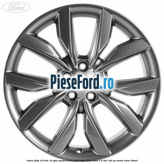 Janta aliaj 19 inch, 10 spite Performance Ford Kuga 2016-2018 1.5 TDCi 120 cp XWMB, XWMC diesel