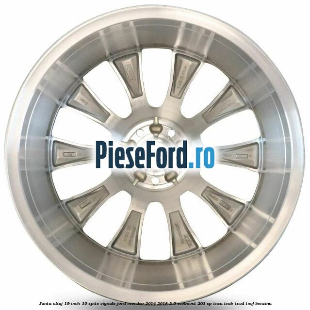 Janta aliaj 19 inch, 10 spite Vignale Ford Mondeo 2014-2018 2.0 EcoBoost 203 cp TNCA, TNCB, TNCD, TNCF benzina