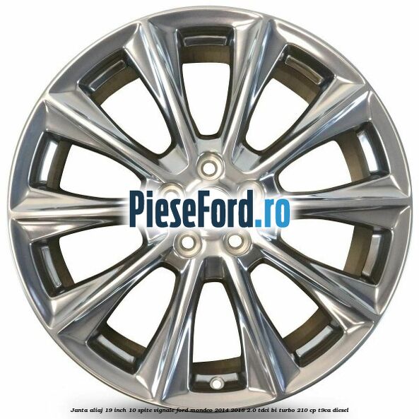 Janta aliaj 19 inch, 10 spite Vignale Ford Mondeo 2014-2018 2.0 TDCi Bi-Turbo 210 cp T9CA diesel
