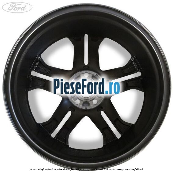Janta aliaj 19 inch, 5 spite duble Ford Edge 2016-2018 2.0 TDCi Bi-Turbo 210 cp T9CE, T9CF diesel