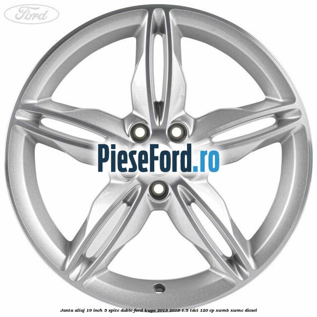 Janta aliaj 19 inch, 5 spite duble Ford Kuga 2013-2016 1.5 TDCi 120 cp XWMB, XWMC diesel