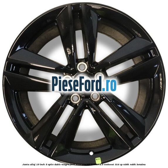 Janta aliaj 19 inch, 5 spite duble, neagra Ford Mustang 2015-2018 2.3 EcoBoost 314 cp N38H, N48H benzina