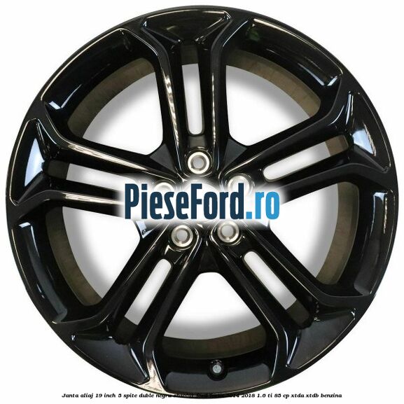 Janta aliaj 19 inch, 5 spite duble negru absolut Ford Focus 2014-2018 1.6 Ti 85 cp XTDA, XTDB benzina