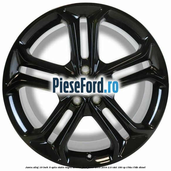 Janta aliaj 19 inch, 5 spite duble negru absolut Ford Focus 2014-2018 2.0 TDCi 150 cp Janta aliaj 19 inch, 5 spite duble negru absolut Ford Focus 2014-2018 2.0 TDCi 150 cp T7DA, T7DB diesel