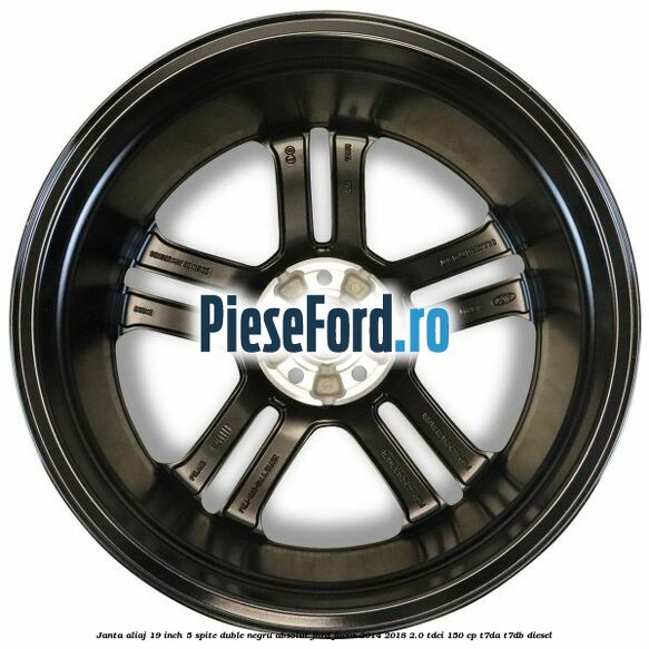 Janta aliaj 19 inch, 5 spite duble negru absolut Ford Focus 2014-2018 2.0 TDCi 150 cp Janta aliaj 19 inch, 5 spite duble negru absolut Ford Focus 2014-2018 2.0 TDCi 150 cp T7DA, T7DB diesel