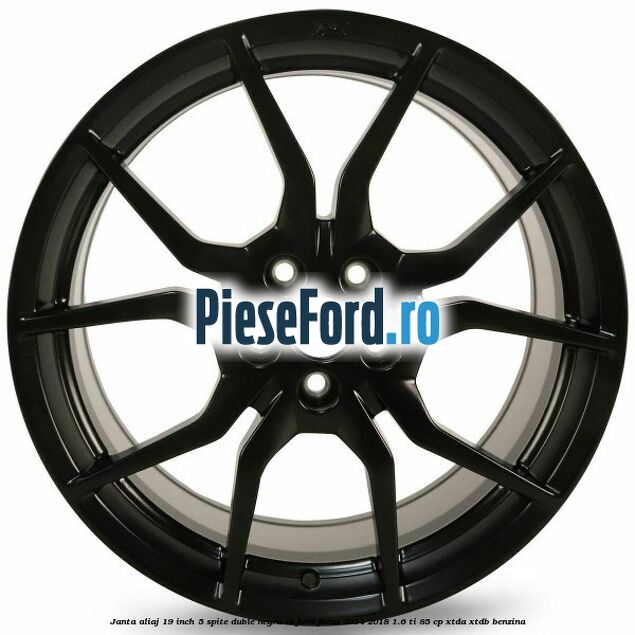 Janta aliaj 19 inch, 5 spite duble negru RS Ford Focus 2014-2018 1.6 Ti 85 cp XTDA, XTDB benzina