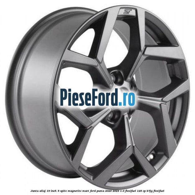 Janta aliaj 19 inch, 5 spite Magnetite Matt Ford Puma 2020-2023 1.0 Flexifuel 125 cp B7JG Flexifuel