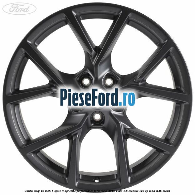 Janta aliaj 19 inch, 5 spite magnetite performance Ford Focus 2019-2023 1.5 EcoBlue 120 cp ZTDA, ZTDB diesel