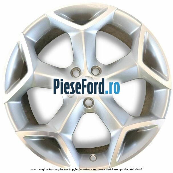 Janta aliaj 19 inch, 5 spite model Y Ford Mondeo 2008-2014 2.0 TDCi 163 cp TXBA, TXBB diesel