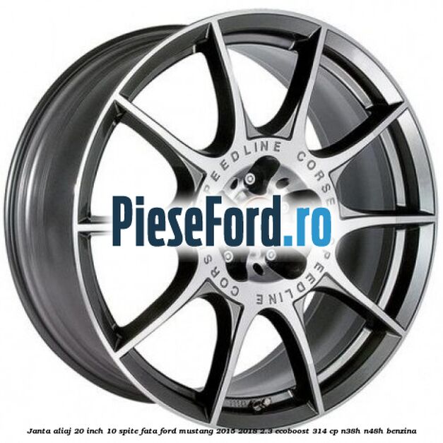 Janta aliaj 20 inch, 10 spite fata Ford Mustang 2015-2018 2.3 EcoBoost 314 cp N38H, N48H benzina