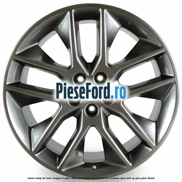 Janta aliaj 20 inch neagra, 5 spite duble Ford Edge 2019-2022 2.0 EcoBlue AWD 238 cp YLCA, YLCB diesel