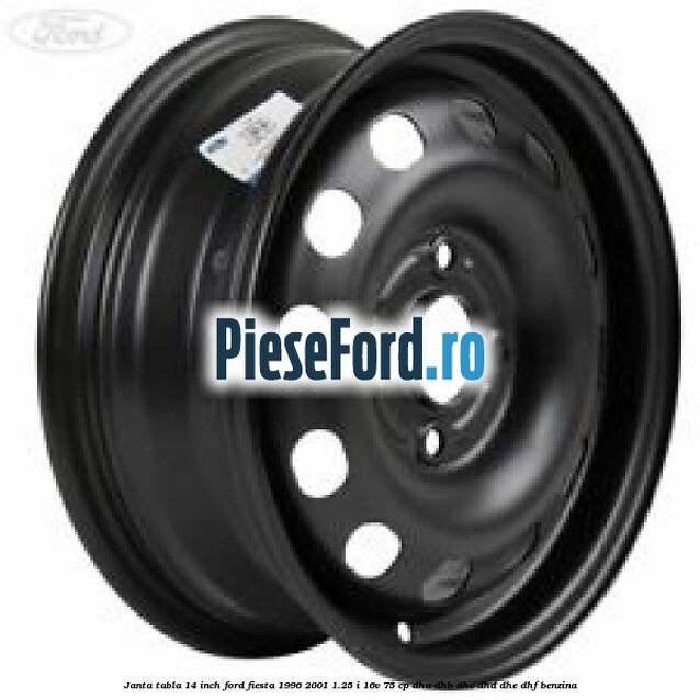 Janta tabla 14 inch Ford Fiesta 1996-2001 1.25 i 16V 75 cp DHA, DHB, DHC, DHD, DHE, DHF benzina