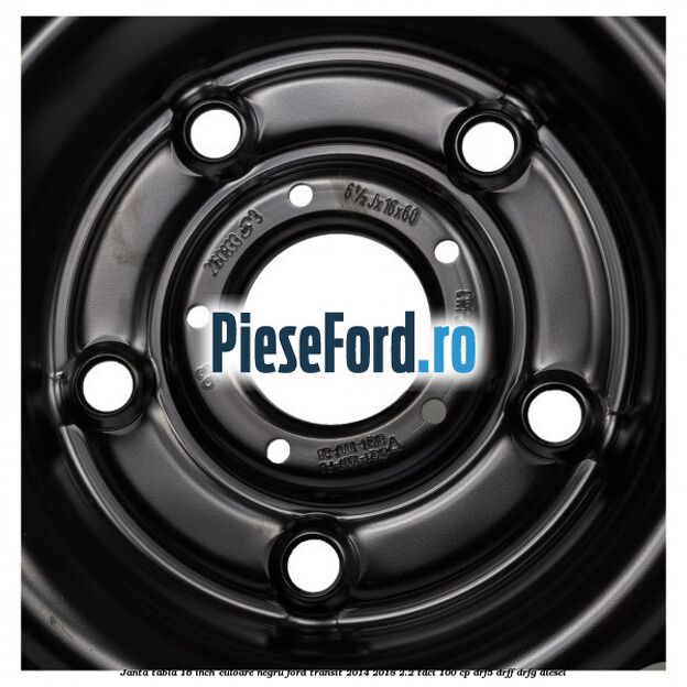 Janta tabla 16 inch culoare negru Ford Transit 2014-2018 2.2 TDCi 100 cp DRF5, DRFF, DRFG diesel