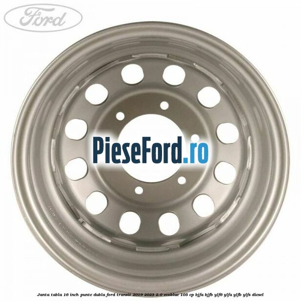 Janta tabla 16 inch, punte dubla Ford Transit 2019-2023 2.0 EcoBlue 105 cp BJFA, BJFB, YLF6, YLFA, YLFB, YLFS diesel