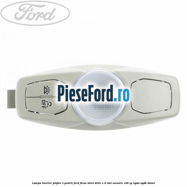 Lampa interior plafon 3 pozitii Ford Focus 2014-2018 1.6 TDCi ECOnetic 105 cp NGDA, NGDB diesel