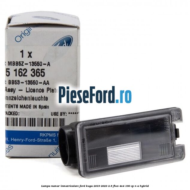 Lampa numar inmatriculare Ford Kuga 2019-2023 2.5 FHEV 4x4 190 cp n/a hybrid