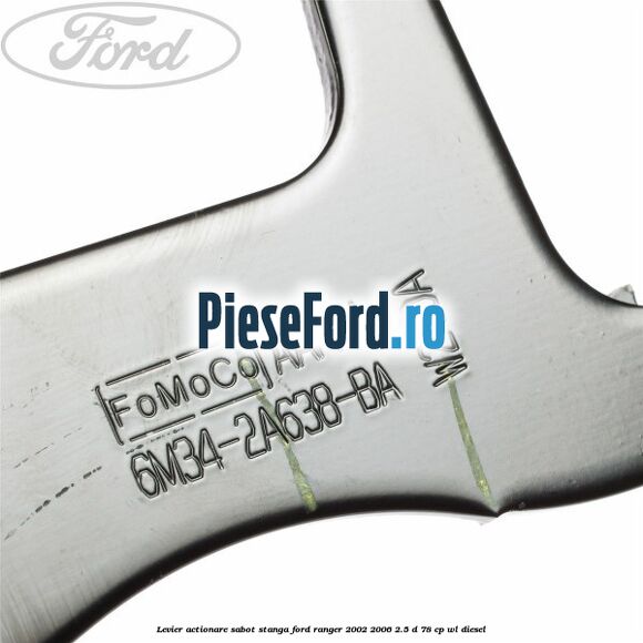 Levier actionare sabot stanga Ford Ranger 2002-2006 2.5 D 78 cp WL diesel