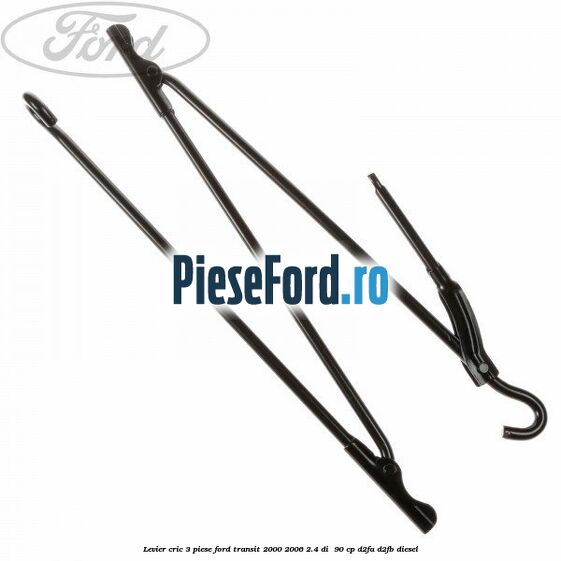 Levier cric 3 piese Ford Transit 2000-2006 2.4 DI  90 cp D2FA, D2FB diesel