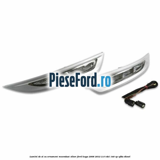 Lumini de zi cu ornament moondust silver Ford Kuga 2008-2012 2.0 TDCI 140 cp UFDA diesel