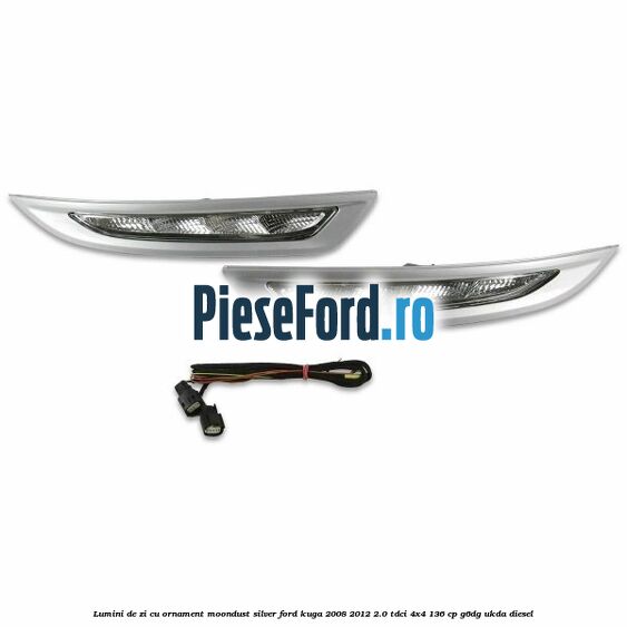 Lumini de zi cu ornament moondust silver Ford Kuga 2008-2012 2.0 TDCi 4x4 136 cp G6DG, UKDA diesel