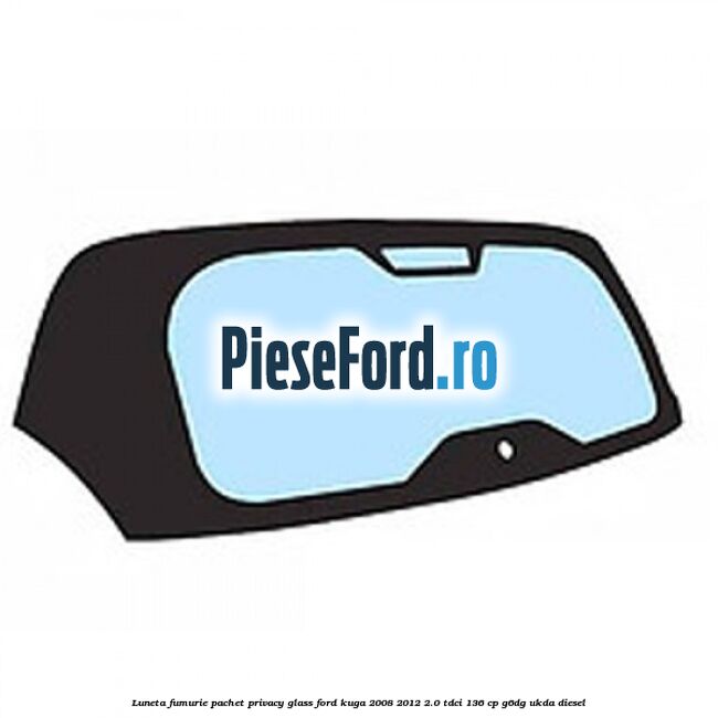 Luneta, fumurie, pachet privacy glass Ford Kuga 2008-2012 2.0 TDCi 136 cp G6DG, UKDA diesel