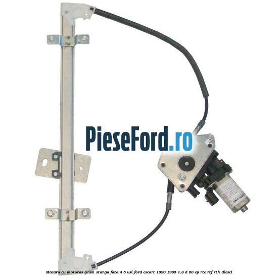 Macara cu motoras geam stanga fata 4/5 usi Ford Escort 1990-1995 1.8 D 60 cp RTE, RTF, RTH diesel