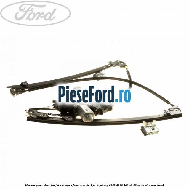 Macara geam electrica fata dreapta functie confort Ford Galaxy 2000-2006 1.9 TDI 90 cp 1Z, AHU, ANU diesel