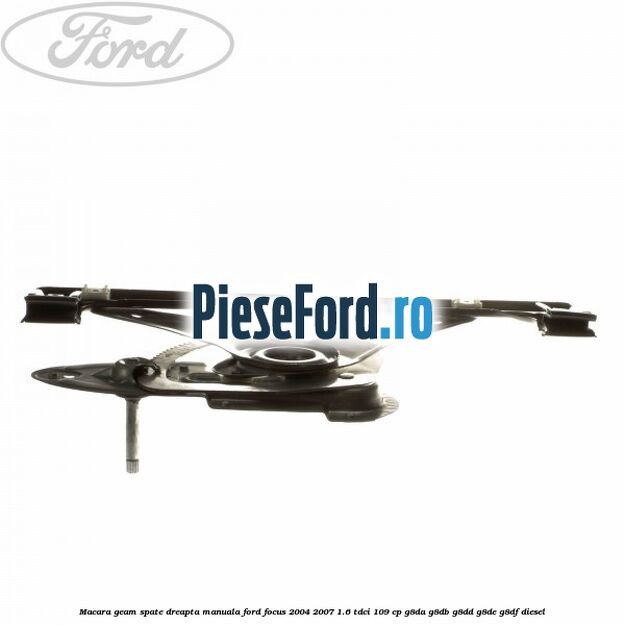 Macara geam spate dreapta manuala Ford Focus 2004-2007 1.6 TDCi 109 cp G8DA, G8DB, G8DD, G8DE, G8DF diesel