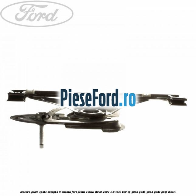 Macara geam spate dreapta manuala Ford Focus C-Max 2003-2007 1.6 TDCi 109 cp G8DA, G8DB, G8DD, G8DE, G8DF diesel