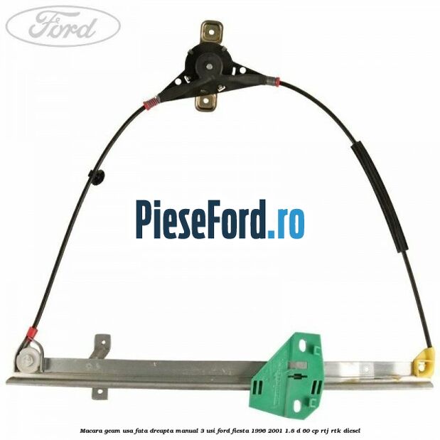 Macara geam usa fata dreapta manual 3 usi Ford Fiesta 1996-2001 1.8 D 60 cp RTJ, RTK diesel