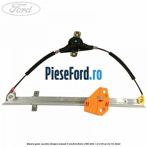 Macara geam usa fata dreapta manual 5 usi Ford Fiesta 1996-2001 1.8 D 60 cp RTJ, RTK diesel