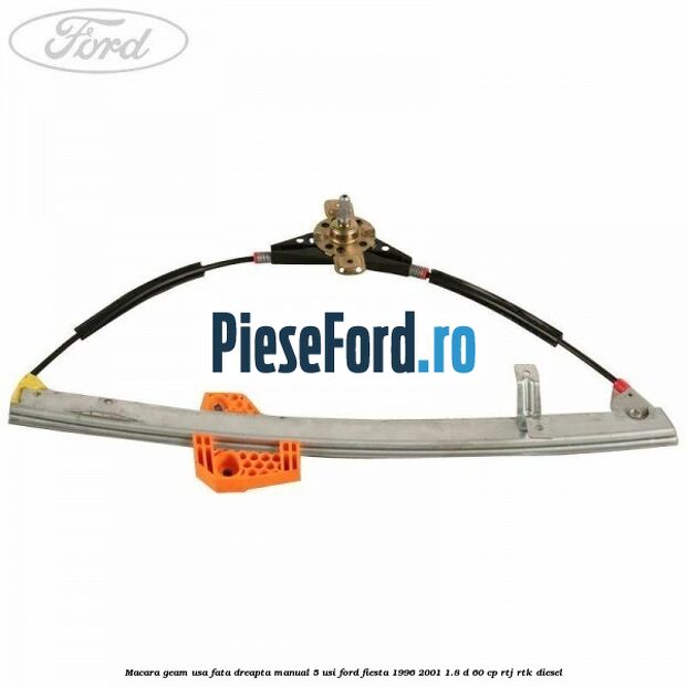 Macara geam usa fata dreapta manual 5 usi Ford Fiesta 1996-2001 1.8 D 60 cp RTJ, RTK diesel