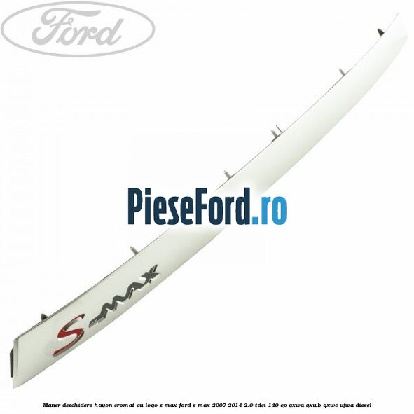 Maner deschidere hayon cromat cu logo S-MAX Ford S-Max 2007-2014 2.0 TDCi 140 cp Maner deschidere hayon cromat cu logo S-MAX Ford S-Max 2007-2014 2.0 TDCi 140 cp QXWA, QXWB, QXWC, UFWA diesel
