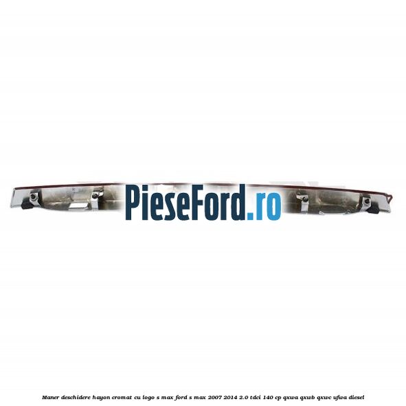 Maner deschidere hayon cromat cu logo S-MAX Ford S-Max 2007-2014 2.0 TDCi 140 cp QXWA, QXWB, QXWC, UFWA diesel