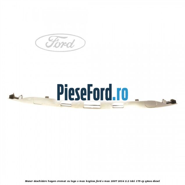 Maner deschidere hayon cromat cu logo S-MAX Keyless Ford S-Max 2007-2014 2.2 TDCi 175 cp Q4WA diesel