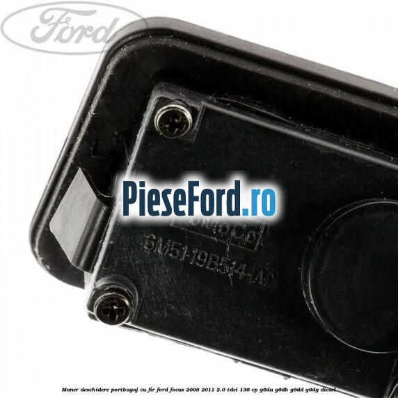 Maner deschidere portbagaj cu fir Ford Focus 2008-2011 2.0 TDCi 136 cp G6DA, G6DB, G6DD, G6DG diesel