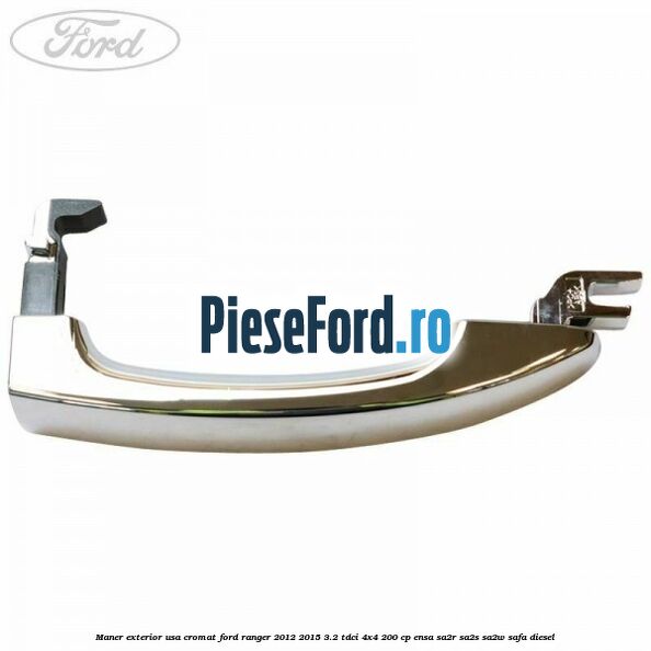 Maner exterior usa cromat Ford Ranger 2012-2015 3.2 TDCi 4x4 200 cp ENSA, SA2R, SA2S, SA2W, SAFA diesel