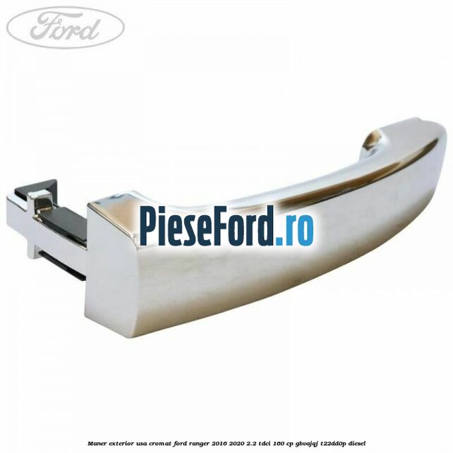 Maner exterior usa cromat Ford Ranger 2016-2020 2.2 TDCi 160 cp GBVAJQJ, T22DD0P diesel